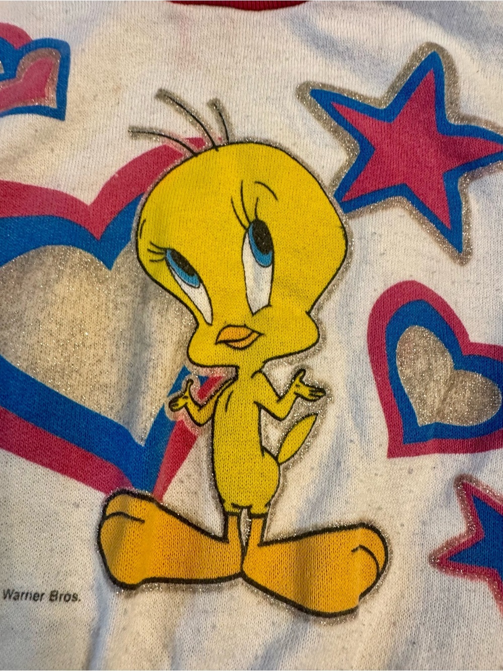 Vintage 1993 Tweety & Sylvester Pink Cartoon Sweatshirt Dress - Picture 4 of 16